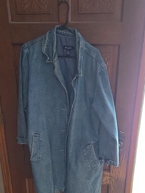 Denim&Co Navy Blue Denim Coat with Lined Interior